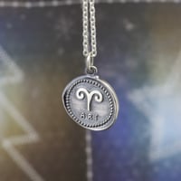 シルバー12星座（おひつじ座）コインネックレス