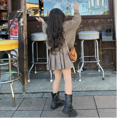 チェックプリーツスカート
