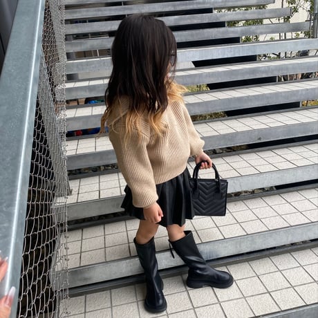 2wayハーフジップニット