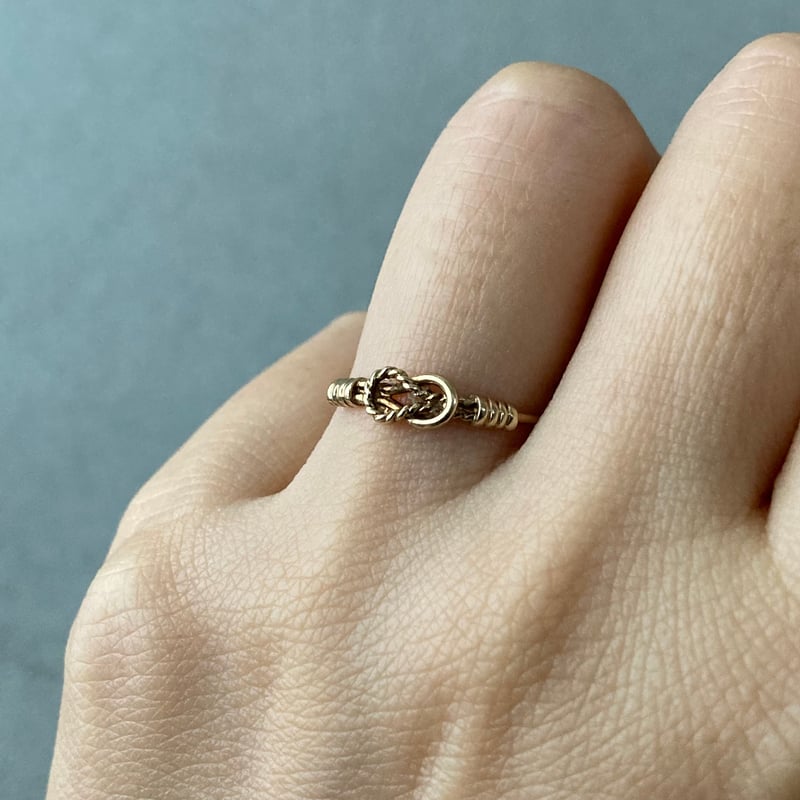 ノットリング　結び目　ヘラクレスノット　本結び　カレンシルバー　ハンドメイド ノットリング 結び目 ヘラクレスノット 本結び カレンシルバー