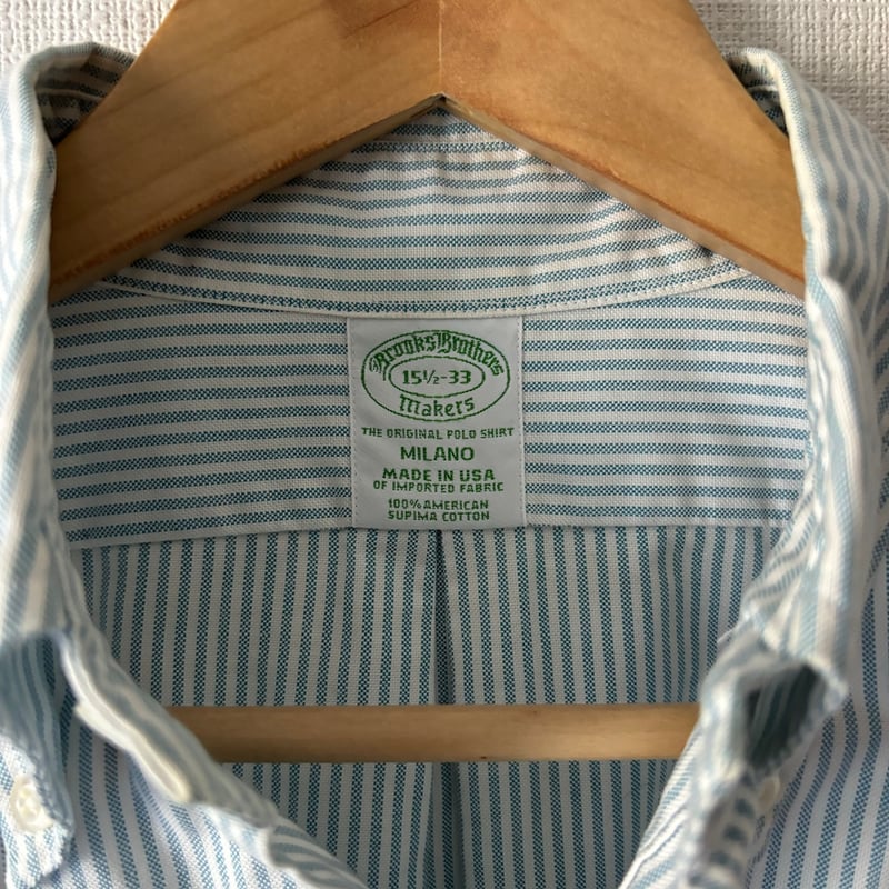 ブルックスブラザーズ Mサイズ MILANO USA製BDシャツ Brooks Brothers oxford shirts MILANO FIT MADE I