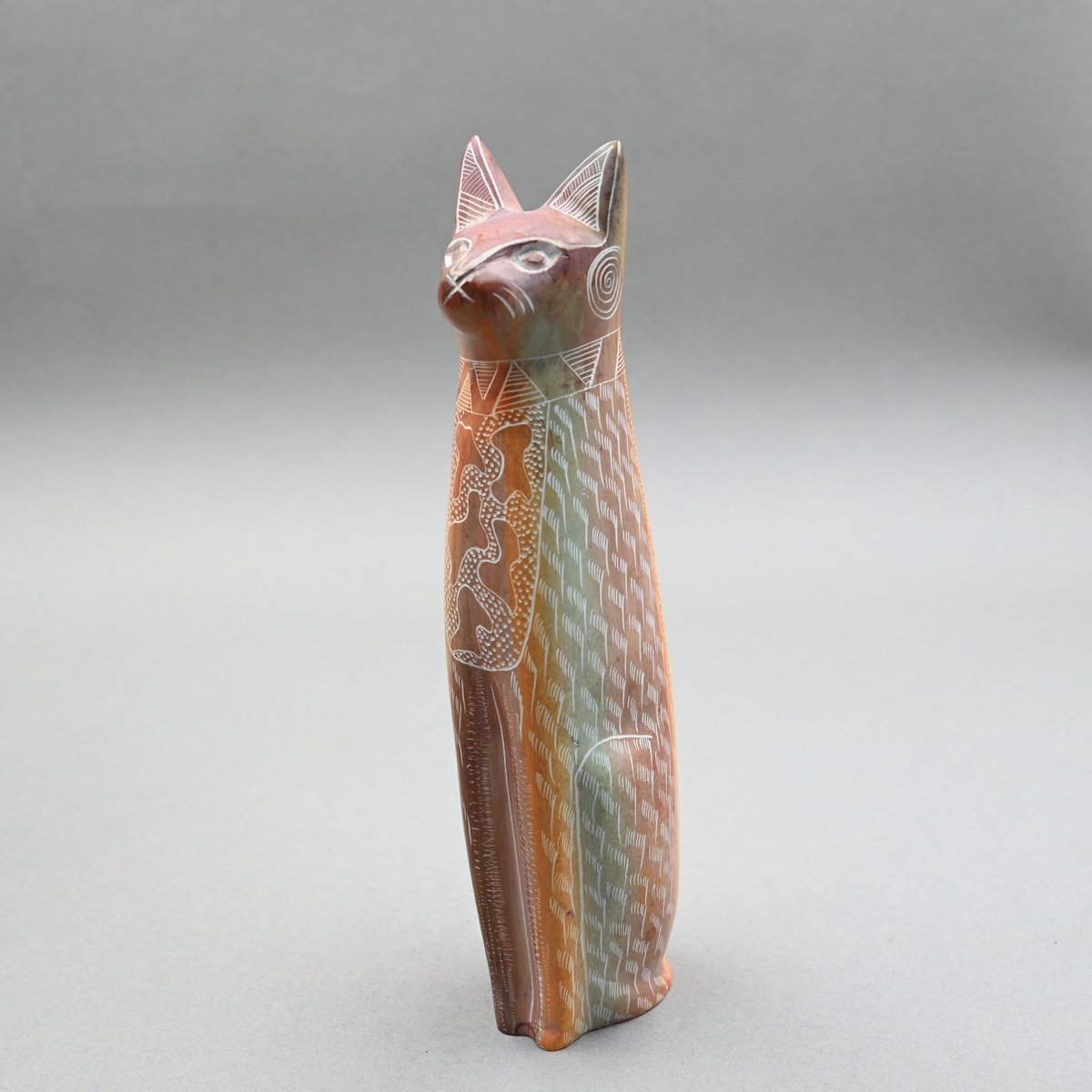 ソープストーン ネコ【040121001】 | Makonde Art Museum SHOP