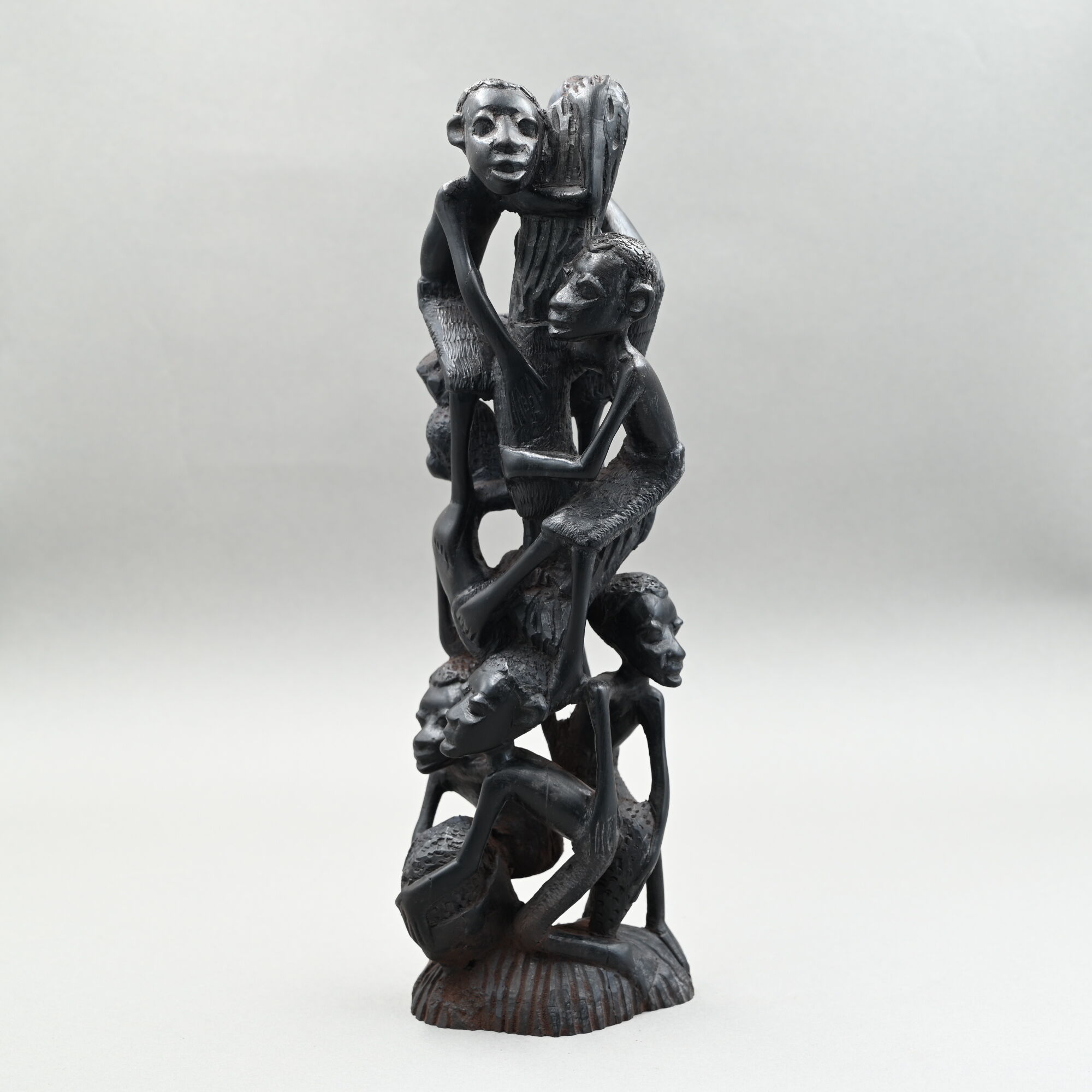 タンザニア マコンデ彫刻 ウジャマ 高さ34㎝ ブラックウッド　アート 芸術 original