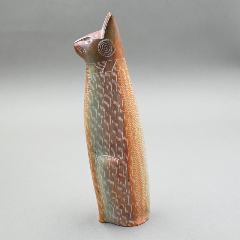 ネコ　ストーン　天然石　オブジェ　置物　ドイツ　ヴィンテージ ネコ ストーン 天然石 オブジェ 置物 ドイツ ヴィンテージ ネコ