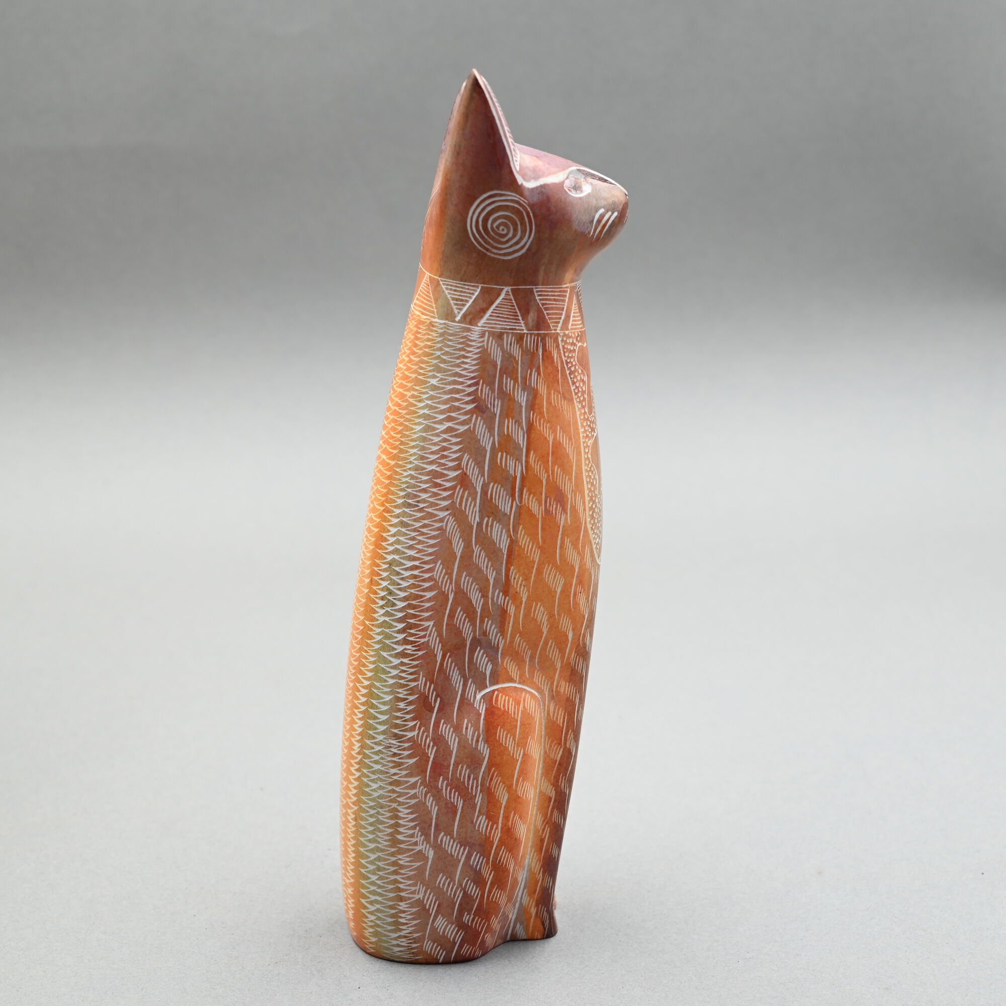 ソープストーン ネコ【040121001】 | Makonde Art Museum SHOP