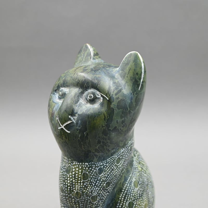 ソープストーン ネコ【040122002】 | Makonde Art Museum SHOP