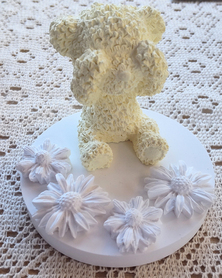 ◼️アロマストーン◼️モフモフくまちゃん◼️wedding◼️台座付き original