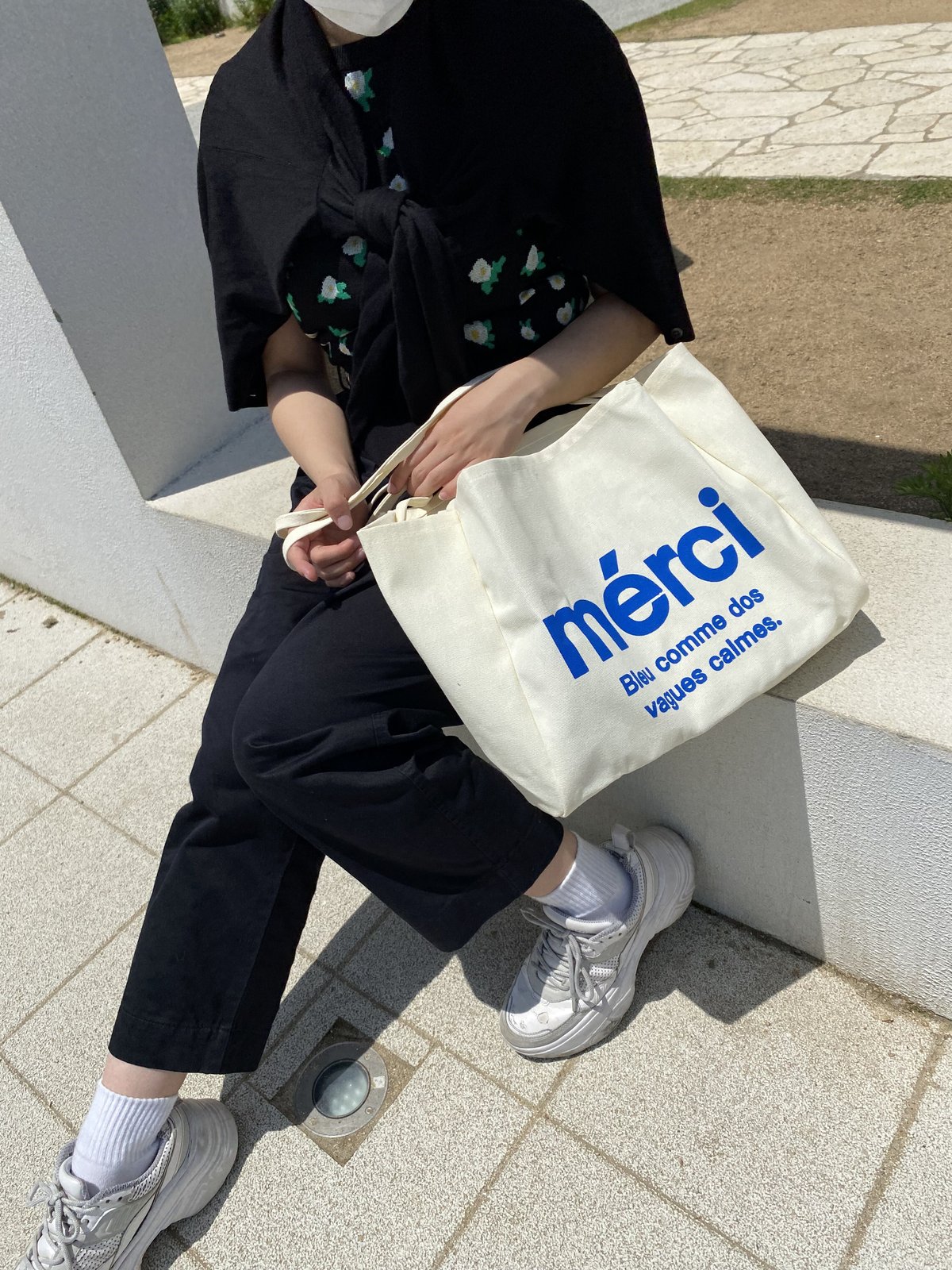 merci ロゴ 取り付ける トートバック ペーパーバッグ ジュートバッグ 