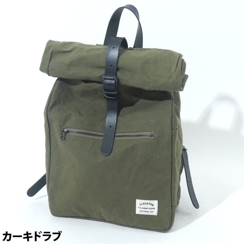 米軍帆布で作ったロールバックパック | ALBERTON GENERAL SUPPLY