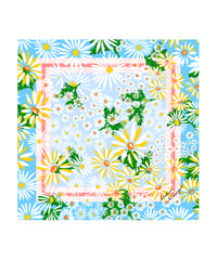 Margarette pale blue 45x45cm  Silk cotton