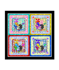 Fruits basket Pineapple brunch 45x45cm  Silk cotton