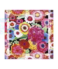 Psychedelic Flower 45x45cm  Silk