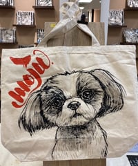 ペイントトートバッグ Lサイズ【シーズー犬】
