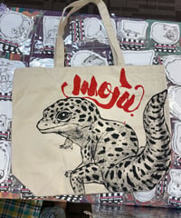 ペイントトートバッグ Lサイズ【レオパードゲッコー】