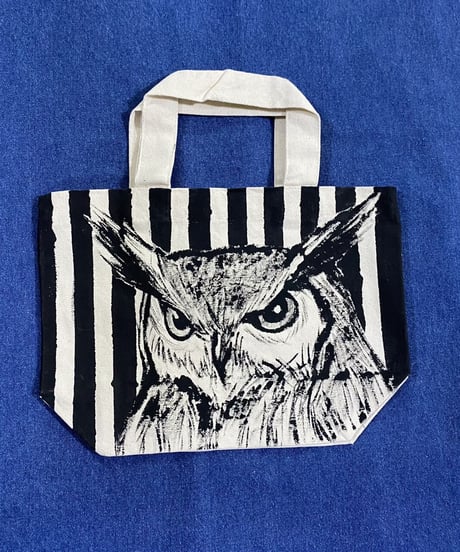 ペイントトートバッグ Sサイズ【フクロウ】