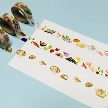 にいがたの食べ物マスキングテープ3個セット（のっぺ、リアル、ポップ）