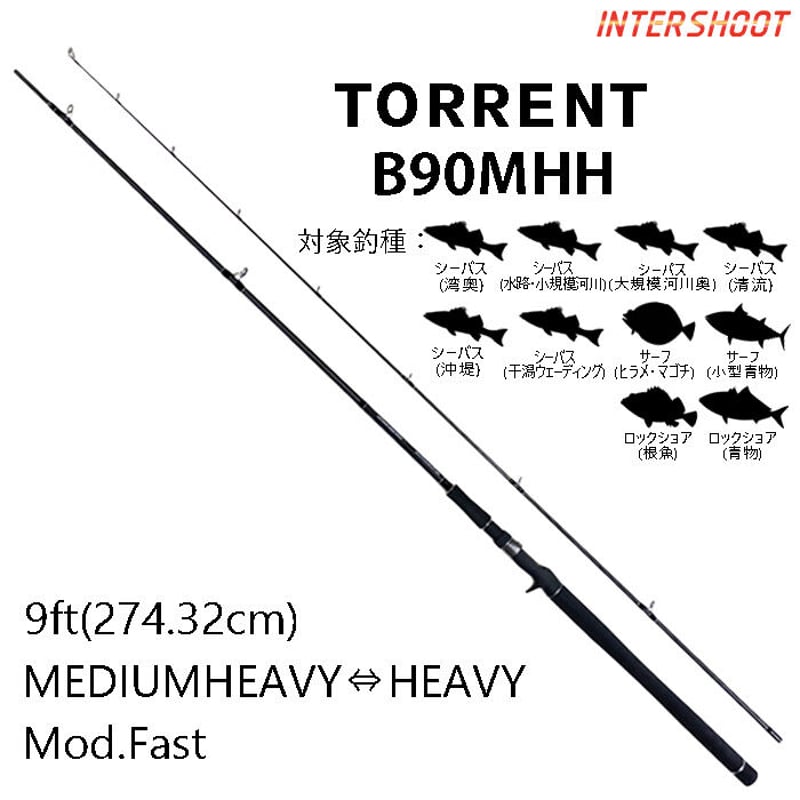 【送料込み/激レア】【ダイワ/9ftシーバスロッド】 清流シーバスロッド TORRENT(トラント) B90MH/H 9ft MH⇔H