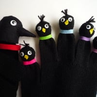 カラスの親子