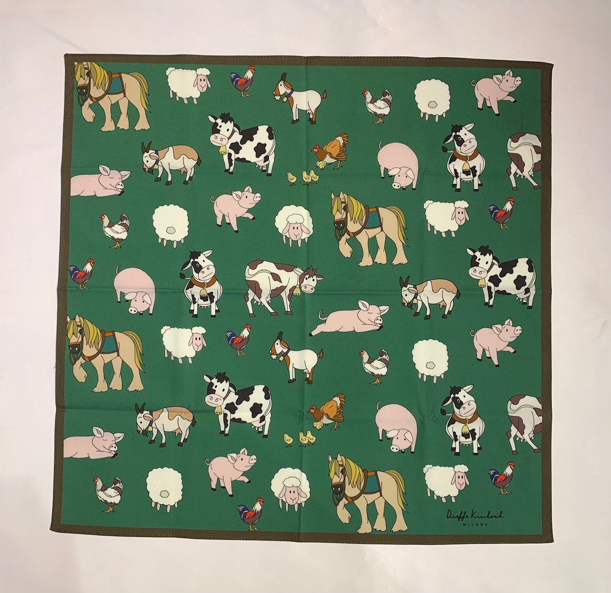 Kinloch (キンロック) ファーム柄ハンカチ | Drapper Hope