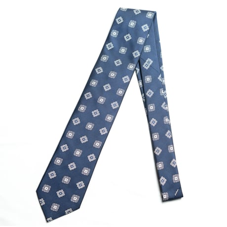 ALBENI／アルベニ  ネイビー小紋タイ