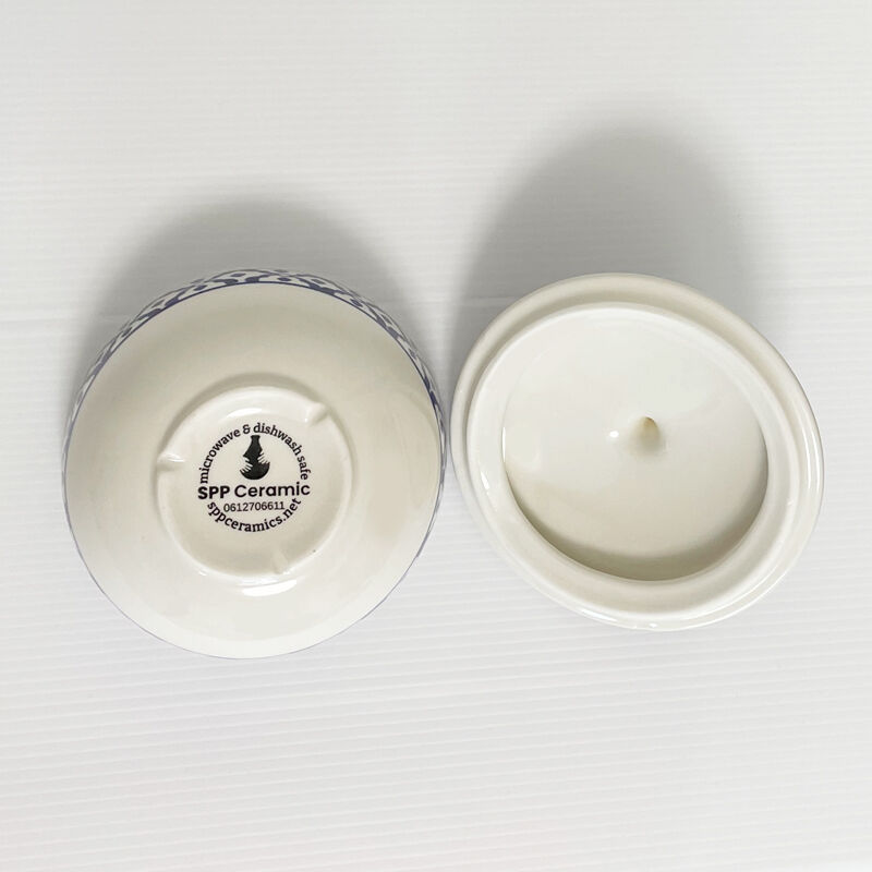 青白陶器 ふた付きボウル | セレクトショップ Thai Botanical-タイ