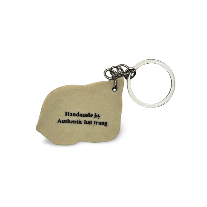 ベトナム ハノイ Bat trang (バッチャン焼き)猫 陶器 ストラップ