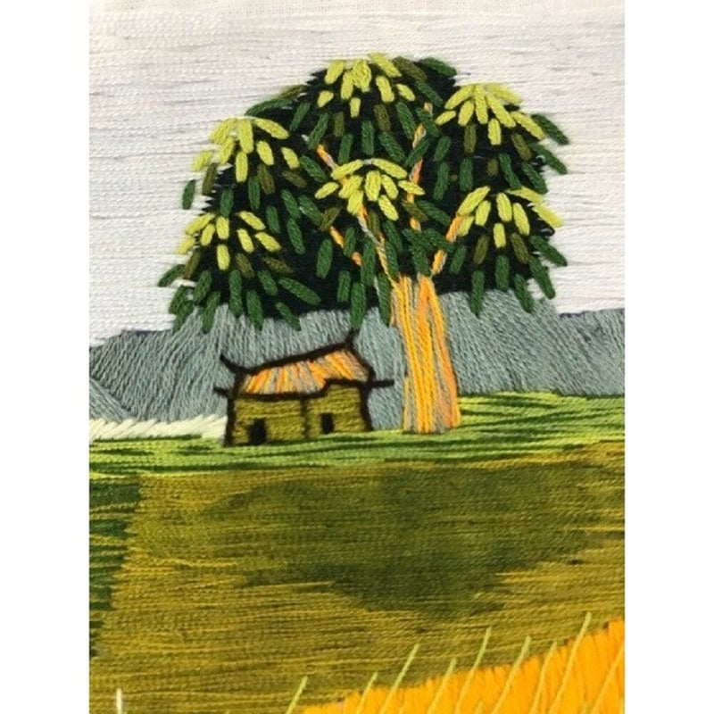 ベトナム刺繍絵Vietnamese Coutryside