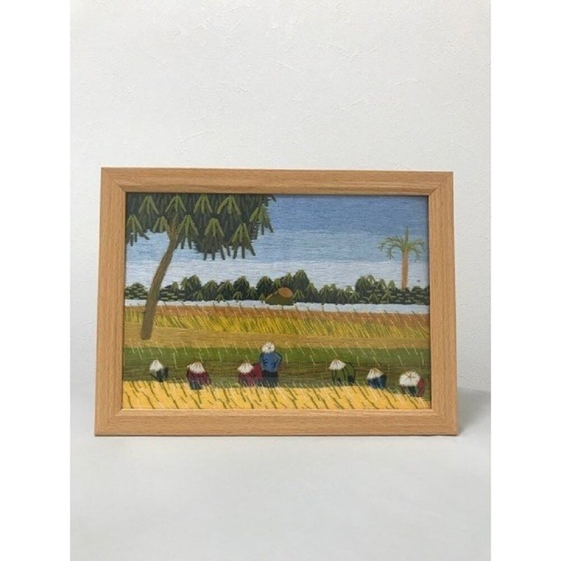 SALE 10%OFF】ベトナム 絵刺繍 全面手刺繍 刺繍画 ハンドメイド