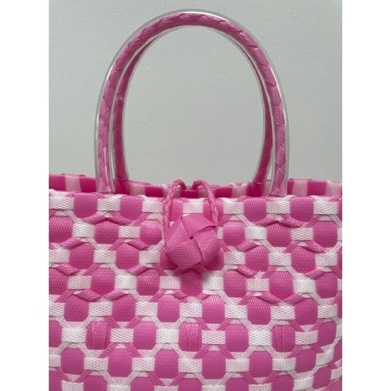 【新品未使用】カゴ風バッグ　生成り×パープル 新品未使用】カゴ風バッグ 生成り×パープル 楽天市場】パープル