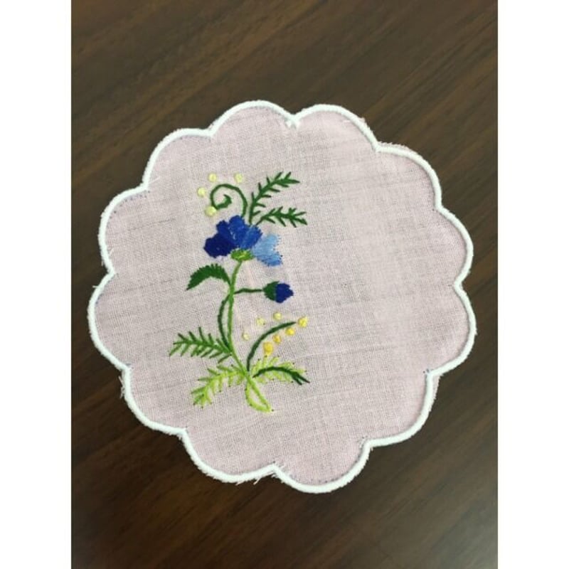 手刺繍 テーブルランナー ポットマット コースター セット ベトナム 手