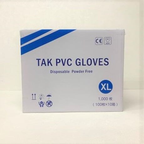 「在庫あり」PVCグローブ　10箱セット　1箱100枚入　S・M・L・XL　左右兼用　使い捨て手袋　パウダーフリー  のコピー