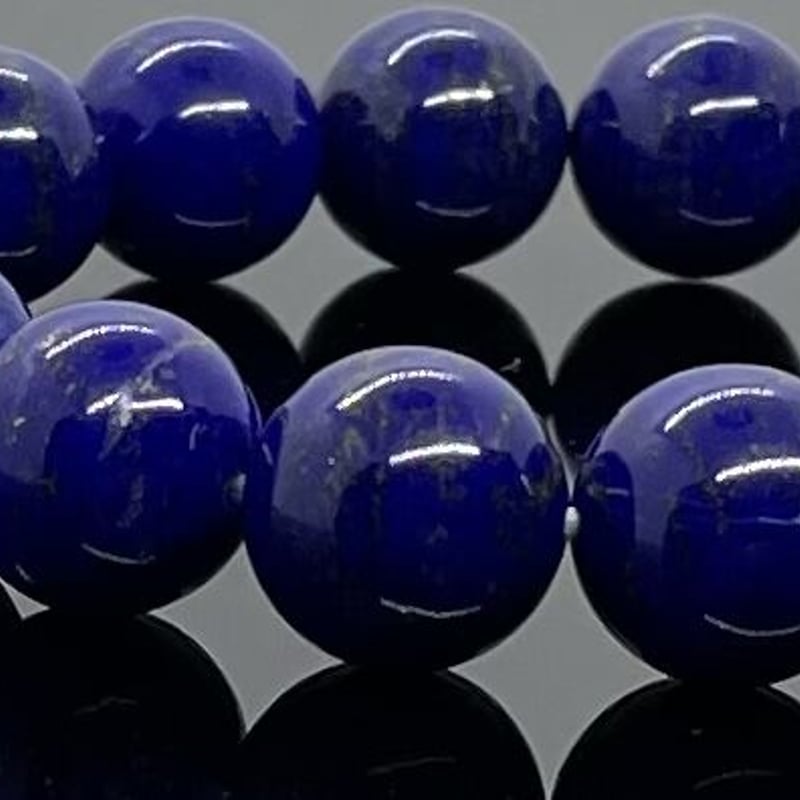 高品質　ラピスラズリブレスレット　濃いブルー　1 高品質ラピスラズリのブレスレット 約12mm 内径 約16㎝ | TIRORI