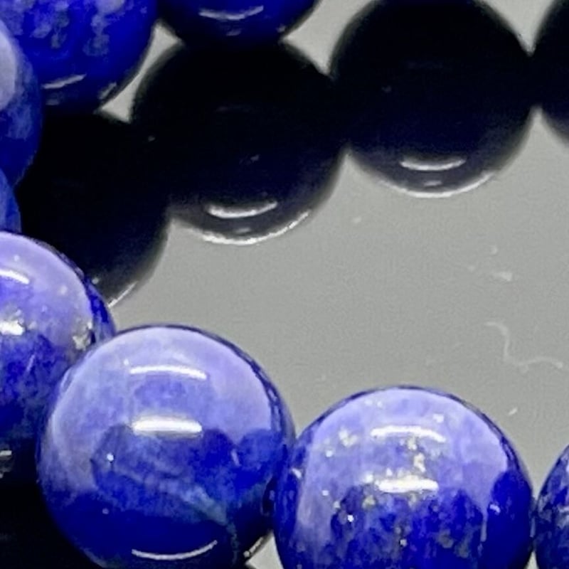 高品質　ラピスラズリ　大幅値下げ中 高品質ラピスラズリ（最高級）ブレスレット 10mm 玉 内径役16.5cm