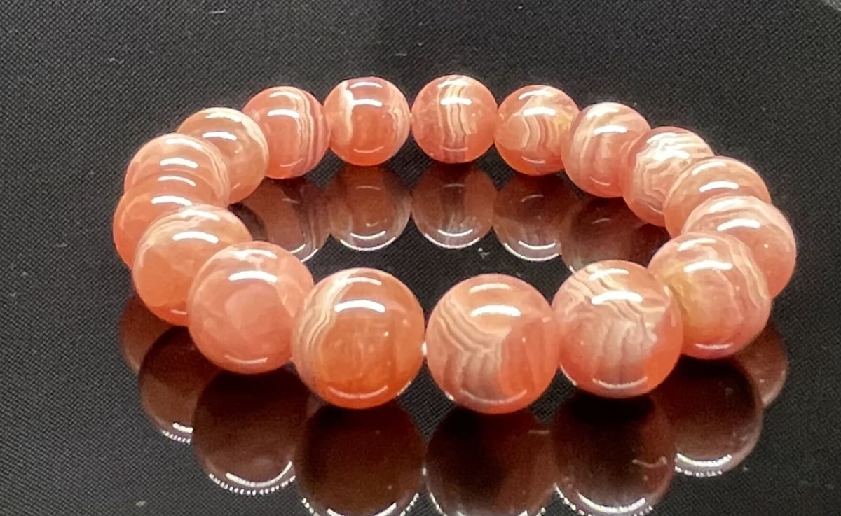 インカローズのブレスレット 一玉約12〜12.5mm 内径約17cm | TIRORI