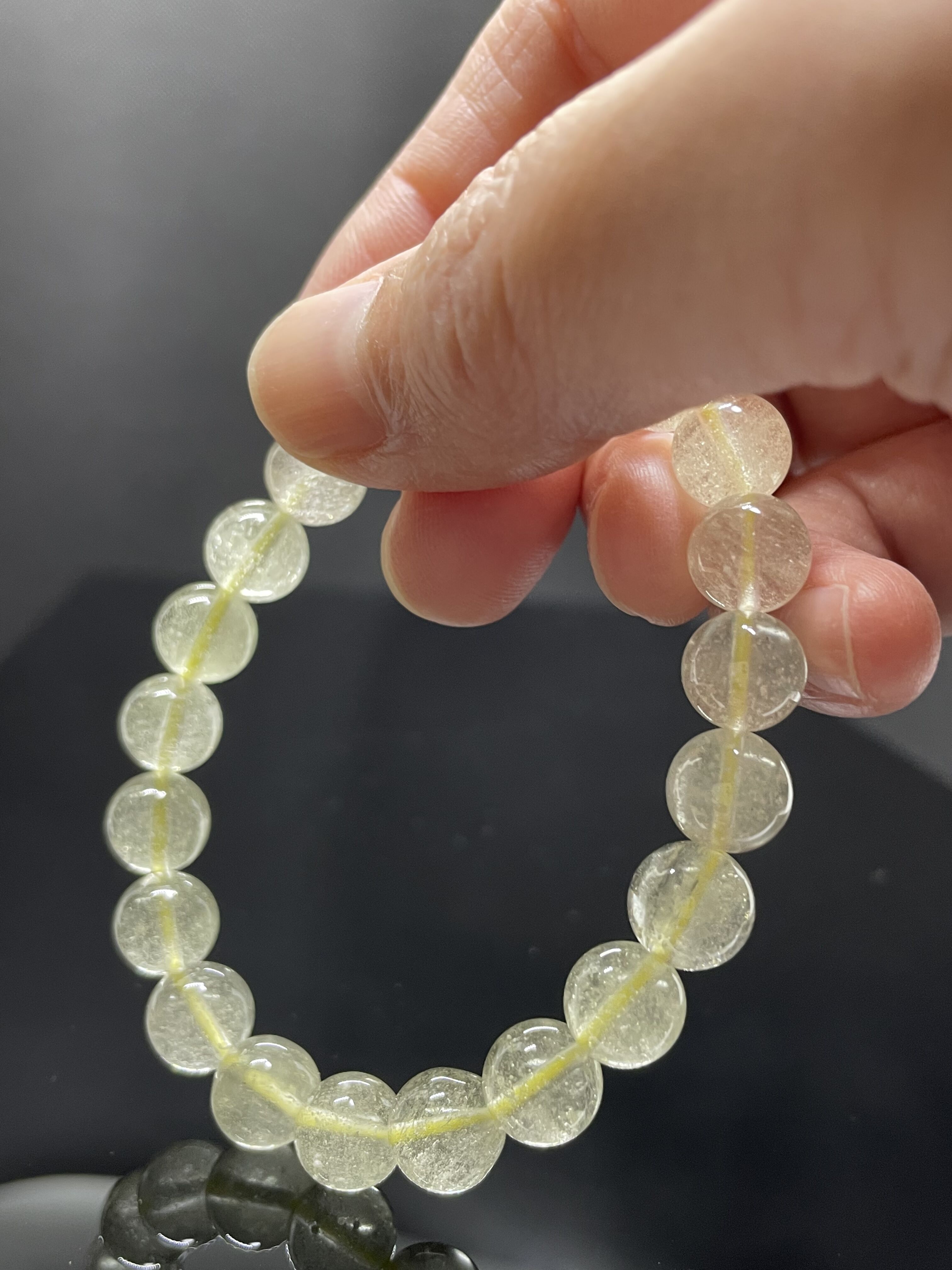 希少！リビアングラスのブレスレット一玉8.5mm 内径16cm | TIRORI