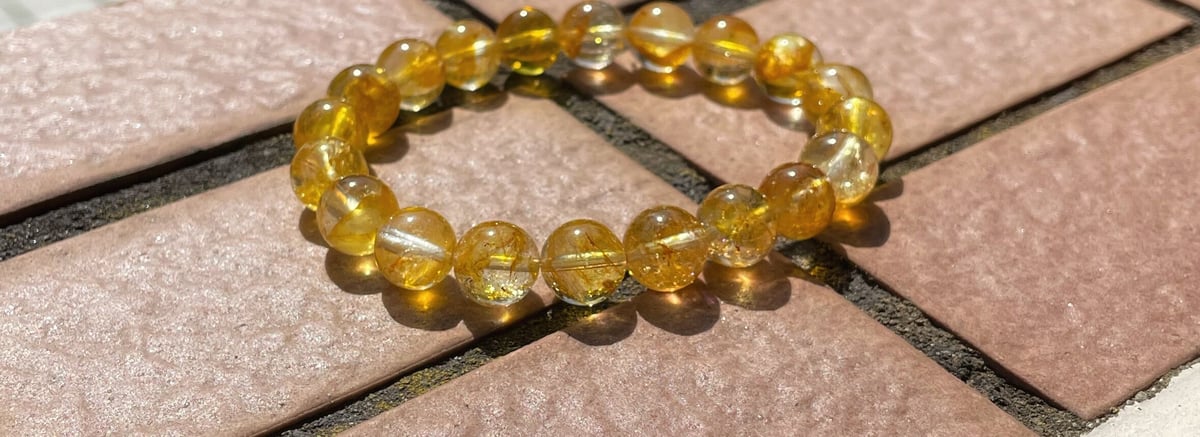 The beauty of topaz!イエロートパーズのブレスレット 一玉10mm The beauty of topaz!イエロートパーズのブレスレット 一玉10mm