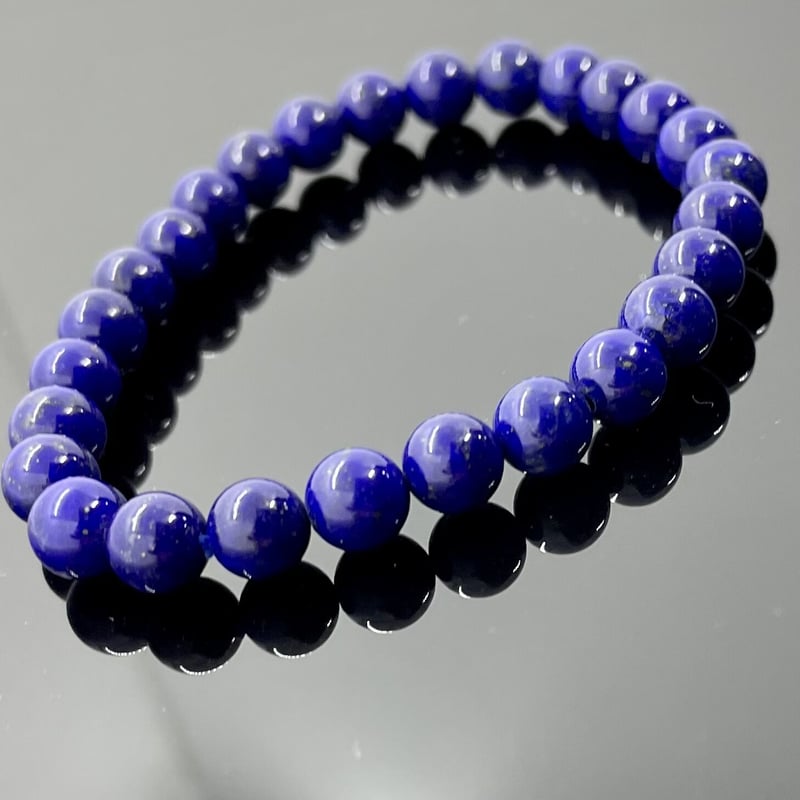 最高級！ラピスラズリのブレスレット 約6.5〜7.0mm 内径約15.5cm