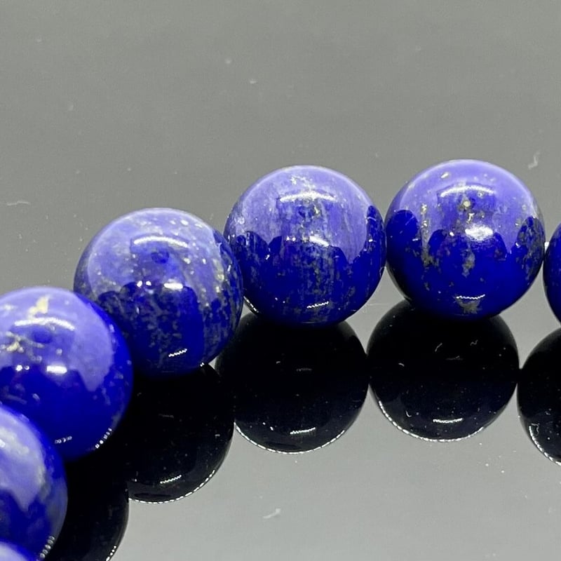高品質　ラピスラズリブレスレット　濃いブルー　1 高品質ラピスラズリのブレスレット 約12mm 内径 約16㎝ | TIRORI