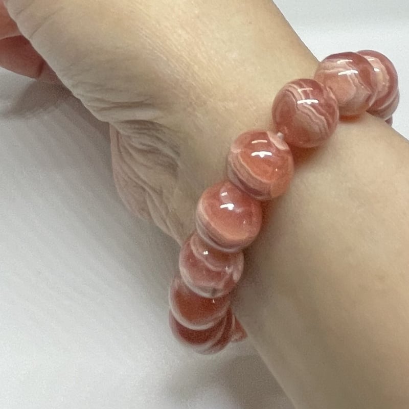 インカローズのブレスレット 一玉約12〜12.5mm 内径約17cm | TIRORI インカローズのブレスレット 一玉約12〜12.5mm 内径約17cm | TIRORI
