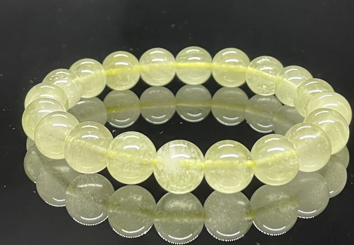 希少！リビアングラスのブレスレット一玉9.5mm 内径16.5cm | TIRORI