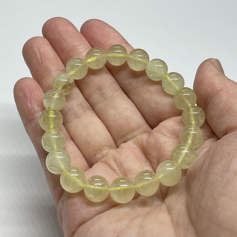 リビアングラス ブレスレット 9.5ミリ玉 希少！リビアングラスのブレスレット一玉9.5mm 内径16.5cm | TIRORI
