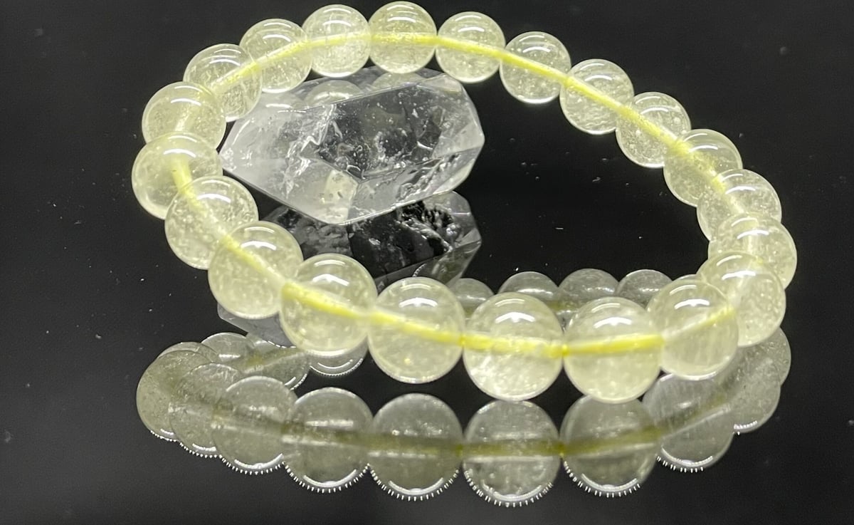 希少！リビアングラスのブレスレット一玉8.5mm 内径16cm | TIRORI