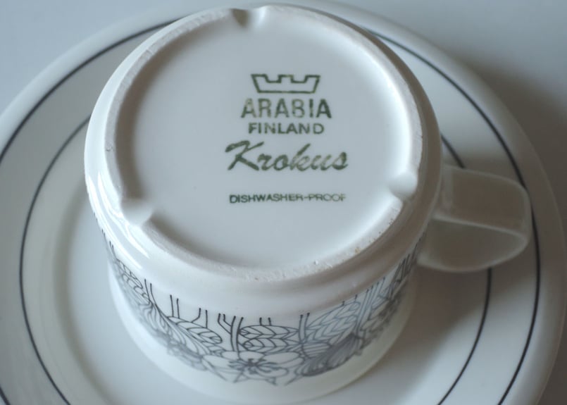 ARABIA ヴィンテージ krokus/クロッカス C&S 2客 ARABIA ヴィンテージ krokus/クロッカス C&S 2客