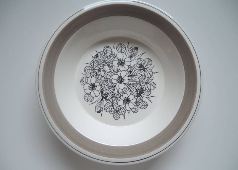 ARABIA - エステリトムラ Krokus クロッカス ボウル グレーリム ARABIA/アラビア/Krokus/クロッカス/グレーリム/19cm/ボウル