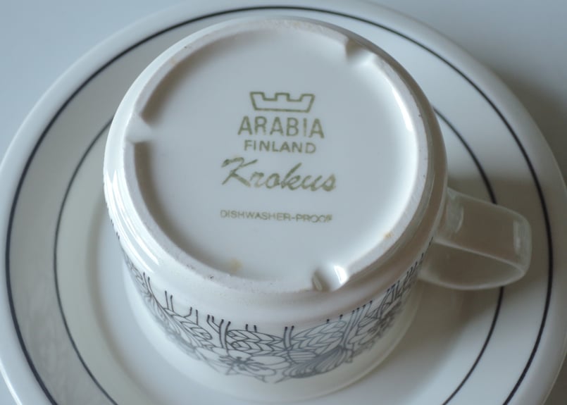 ARABIA ヴィンテージ krokus/クロッカス C&S 2客 【公式通販】