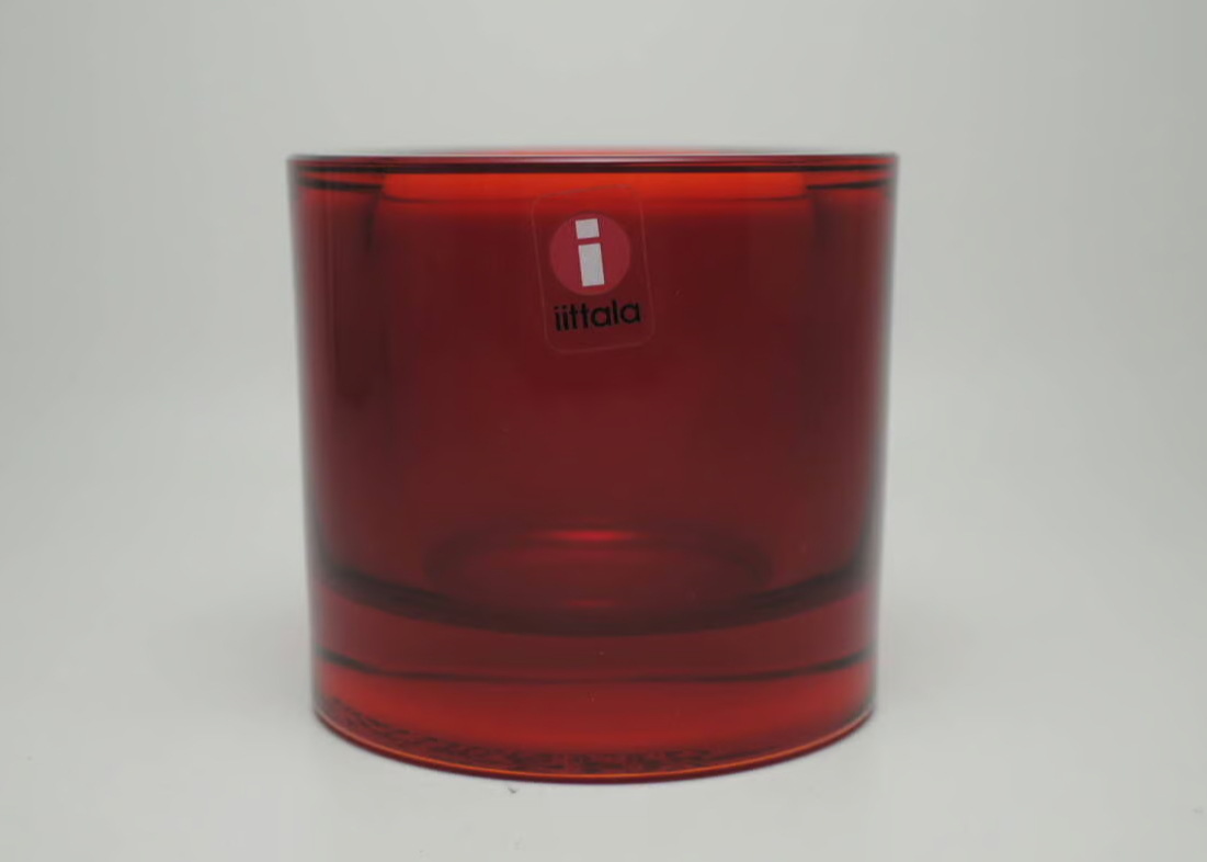 廃盤 レッド KIVI キビ キャンドルホルダー 赤 イッタラ iittala 