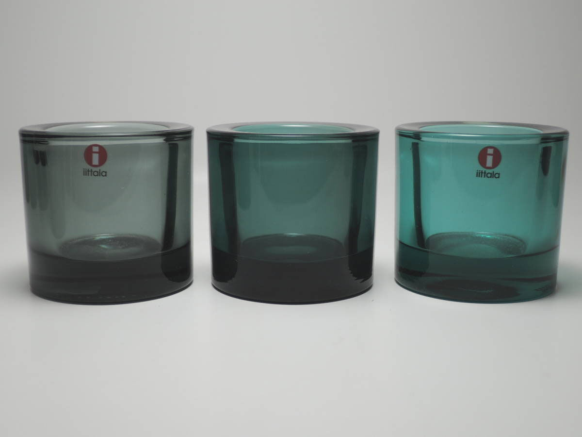 中間色】 濃い シーブルー系 キビ キャンドルホルダー イッタラ  