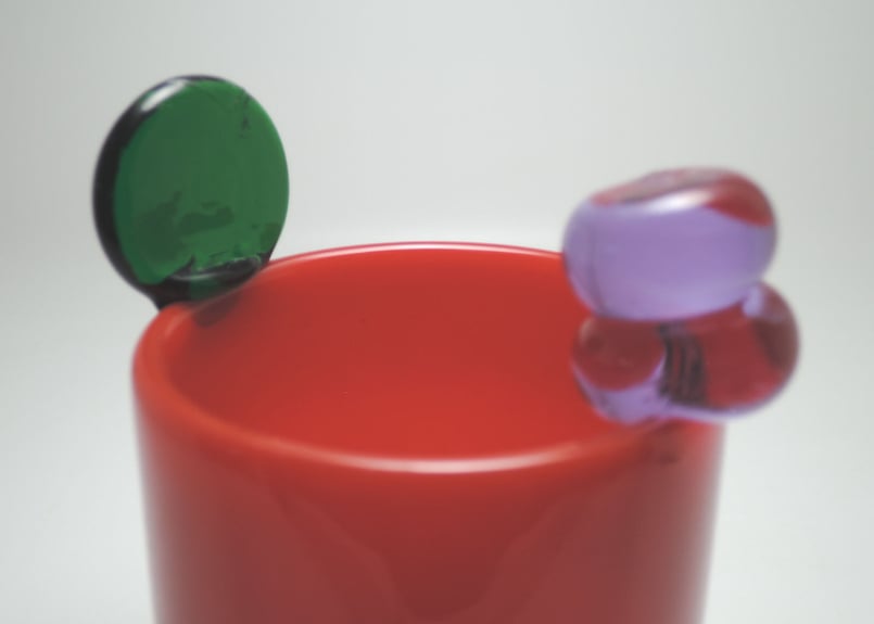 Pampula vase N527 POMPOM 赤 オイバ トイッカ Oiva Toikka