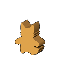 オオカミ人型コマ