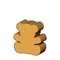 テディベア型コマ